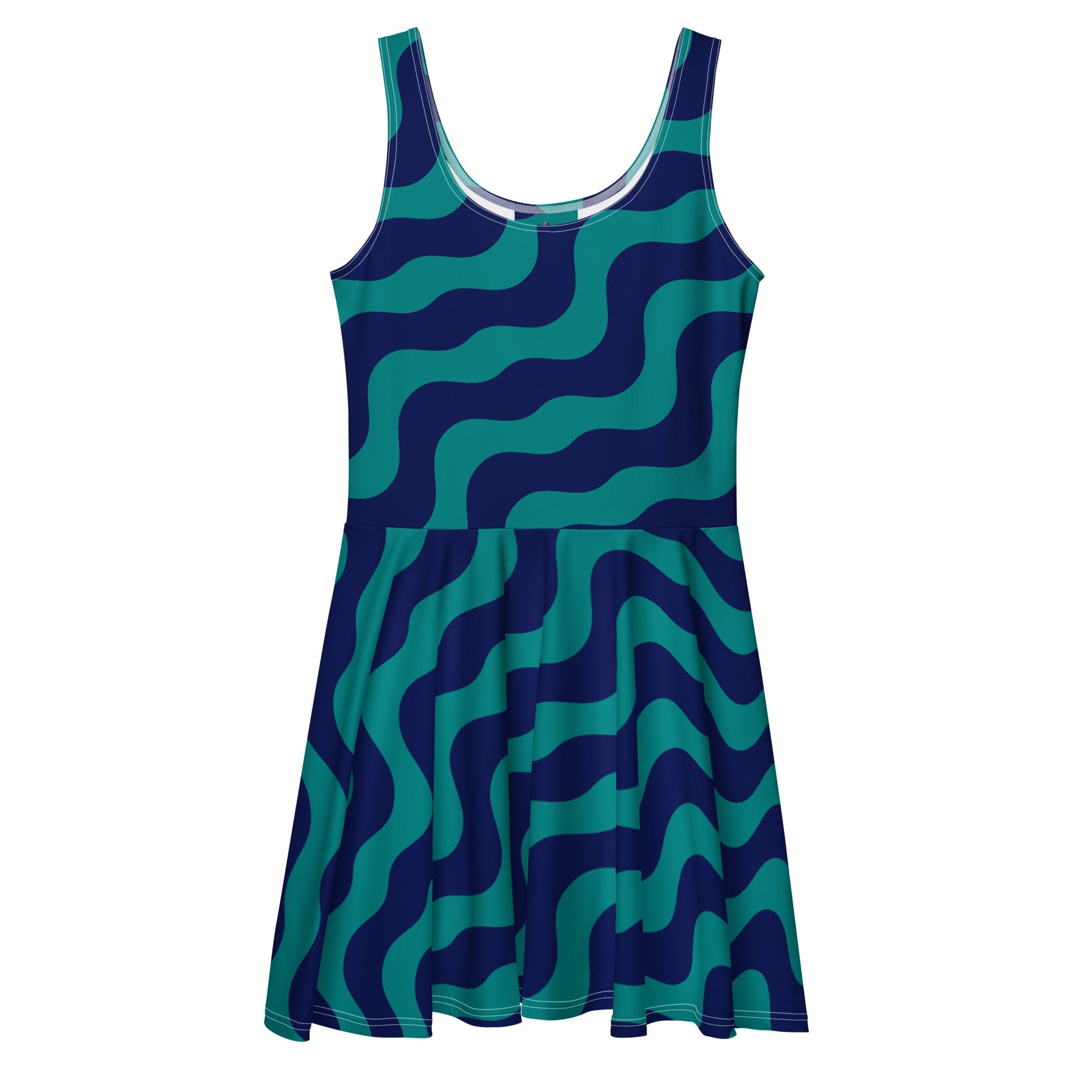 Feeling Blue (Skater Dress - FB0078) - Trillii