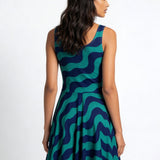Feeling Blue (Skater Dress - FB0078) - Trillii