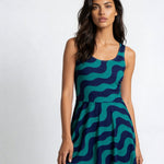 Feeling Blue (Skater Dress - FB0078) - Trillii