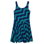 Feeling Blue (Skater Dress - FB0078) - Trillii