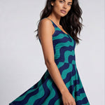 Feeling Blue (Skater Dress - FB0078) - Trillii