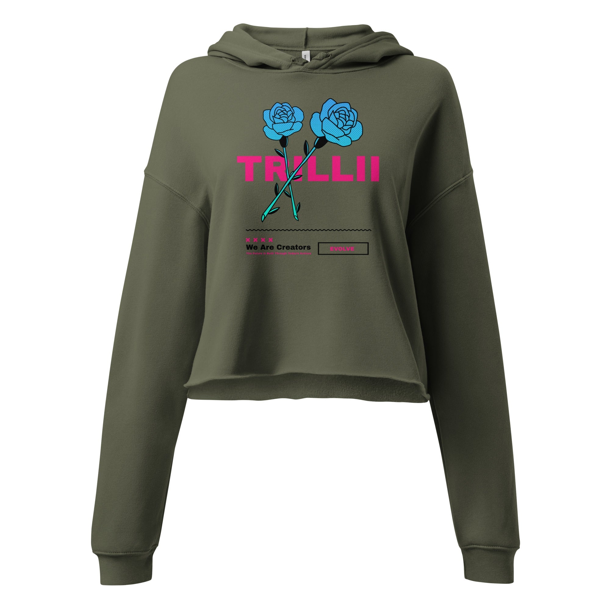 Growth (Crop Hoodie - 0149) - Trillii