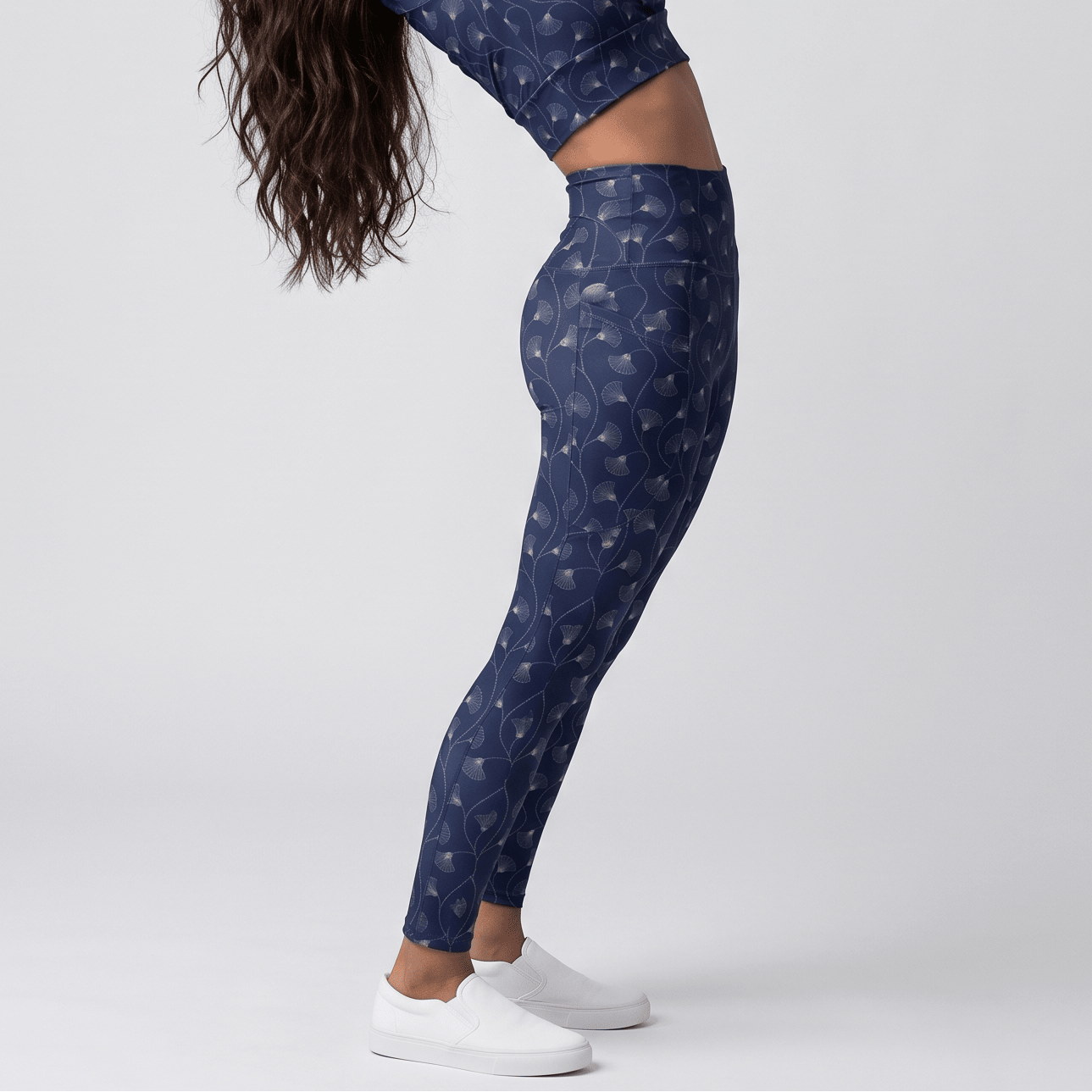 Imperial Bloom (Crossover Leggings w/ pockets - FB0069) - Trillii