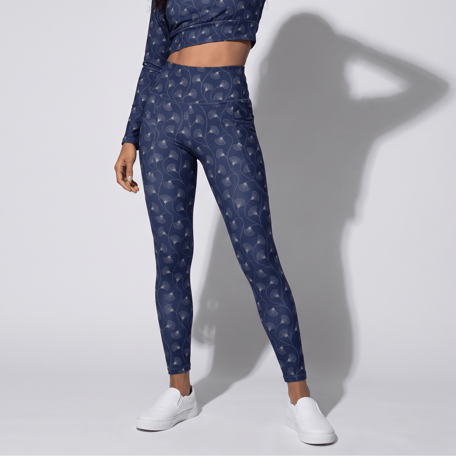 Imperial Bloom (Crossover Leggings w/ pockets - FB0069) - Trillii