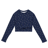 Imperial Bloom (Long Sleeve Cropped Top - FB0069) - Trillii