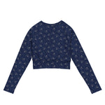 Imperial Bloom (Long Sleeve Cropped Top - FB0069) - Trillii