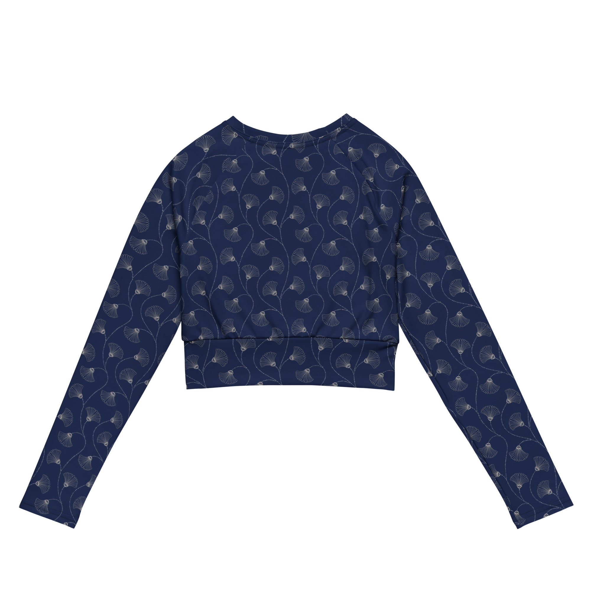 Imperial Bloom (Long Sleeve Cropped Top - FB0069) - Trillii