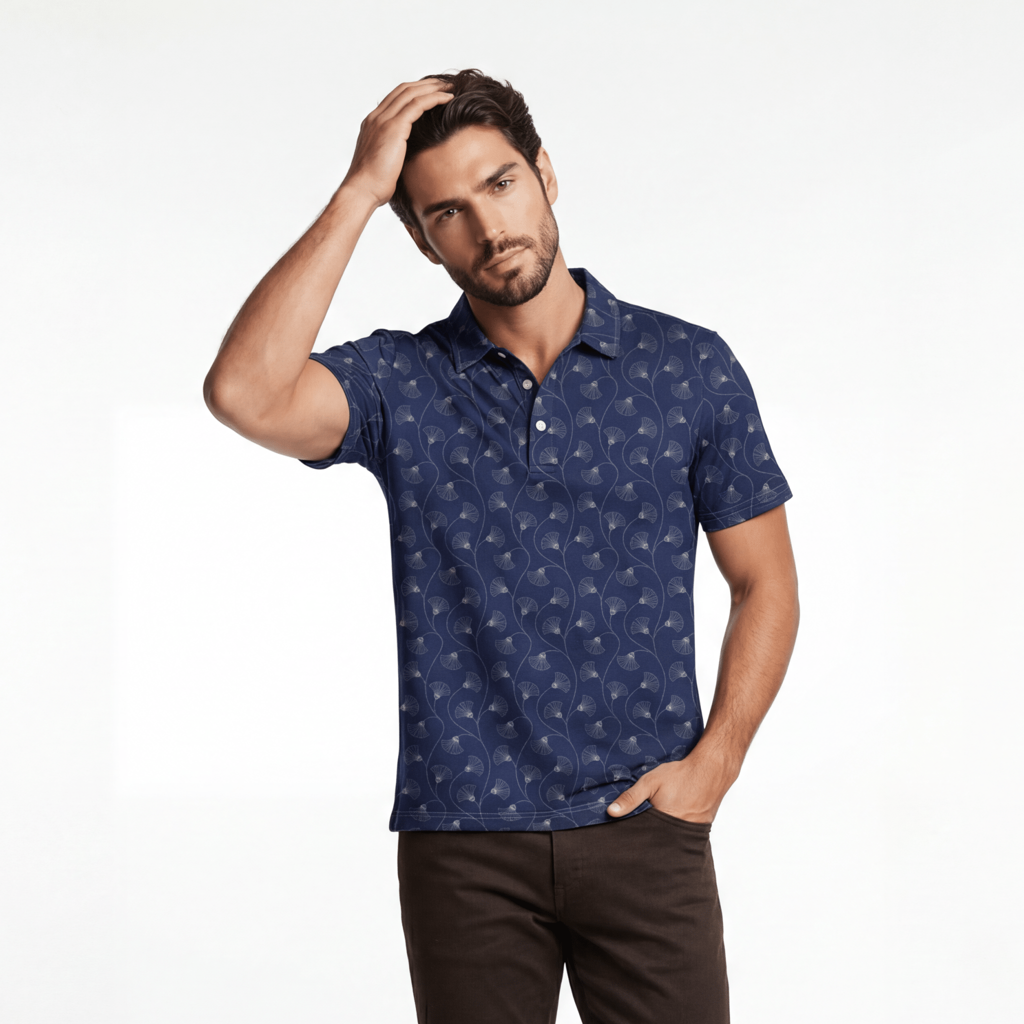 Imperial Bloom (Slim Fit Polo - FB0069) - Trillii