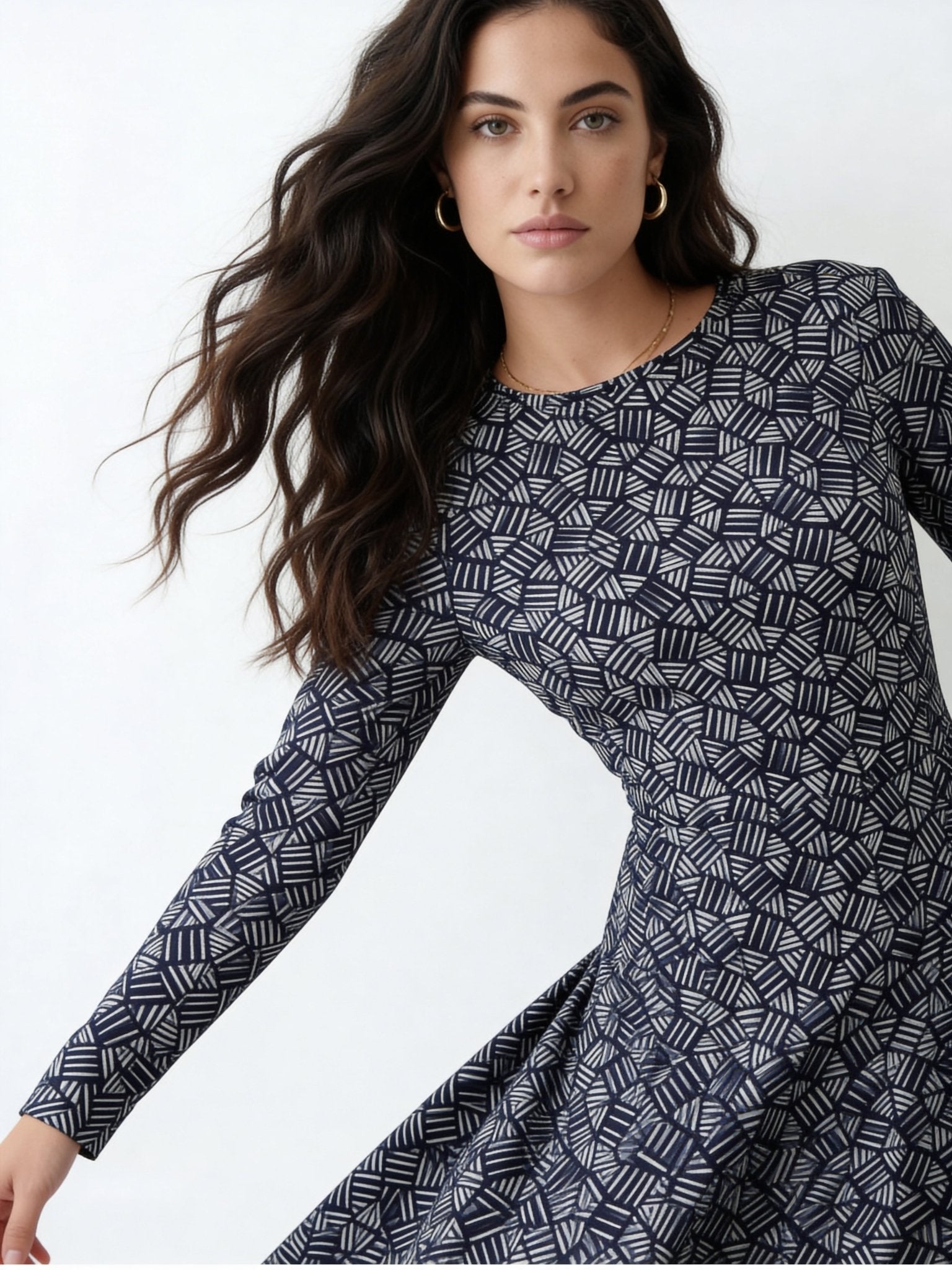 Inner Chaos (Midi Dress - FB0082) - Trillii