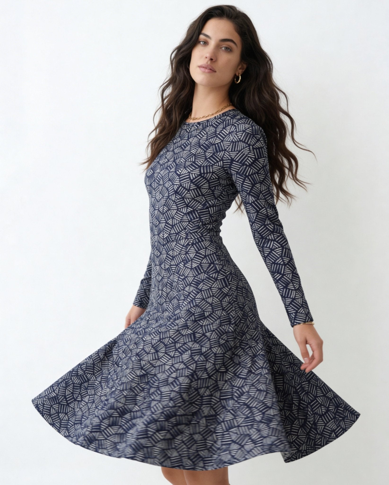 Inner Chaos (Midi Dress - FB0082) - Trillii