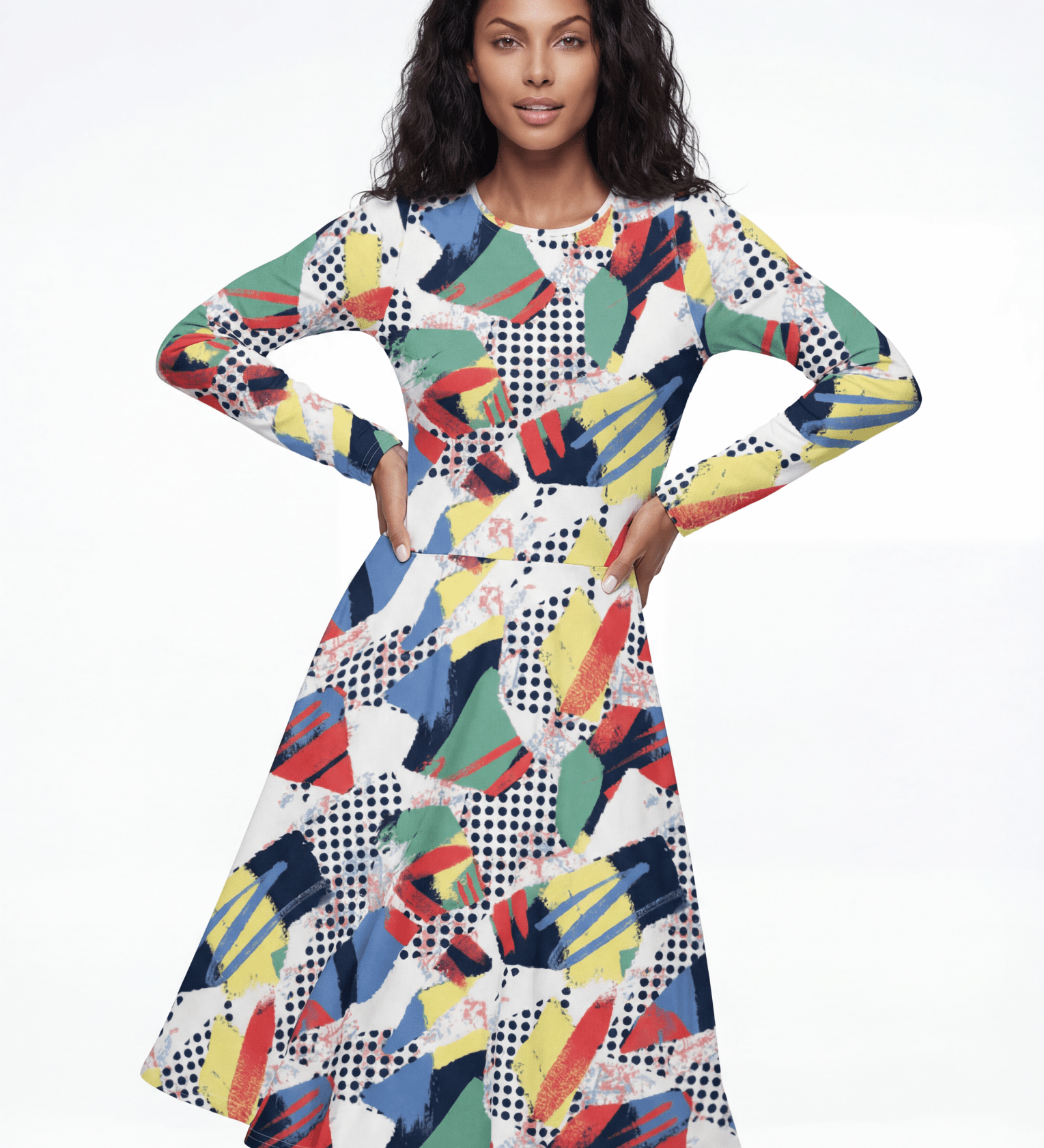 Living Color (Midi Dress - FB0094) - Trillii