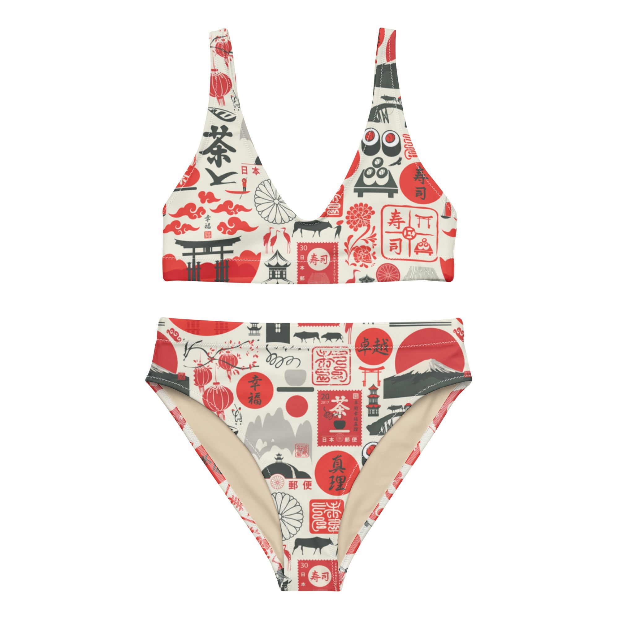 Made In China (High Waisted Bikini - FB0088) - Trillii