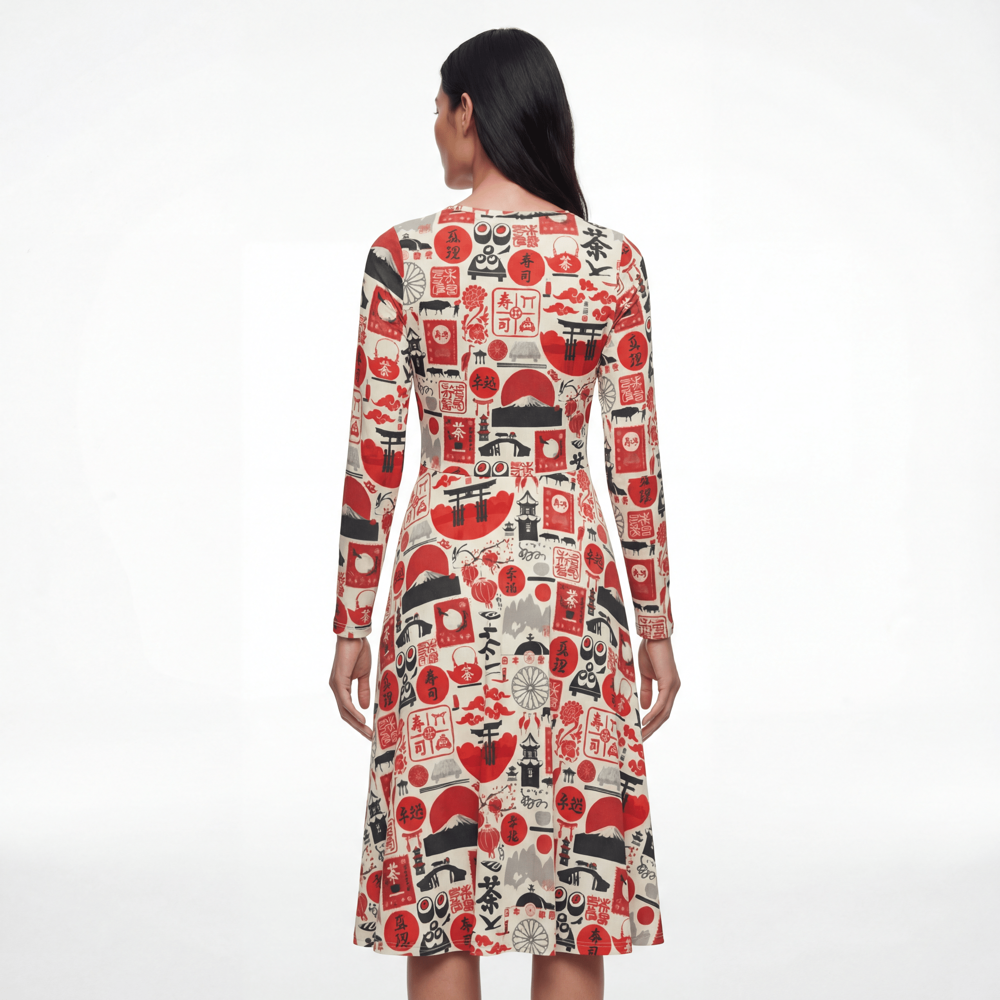 Made in China (Midi Dress - FB0088) - Trillii