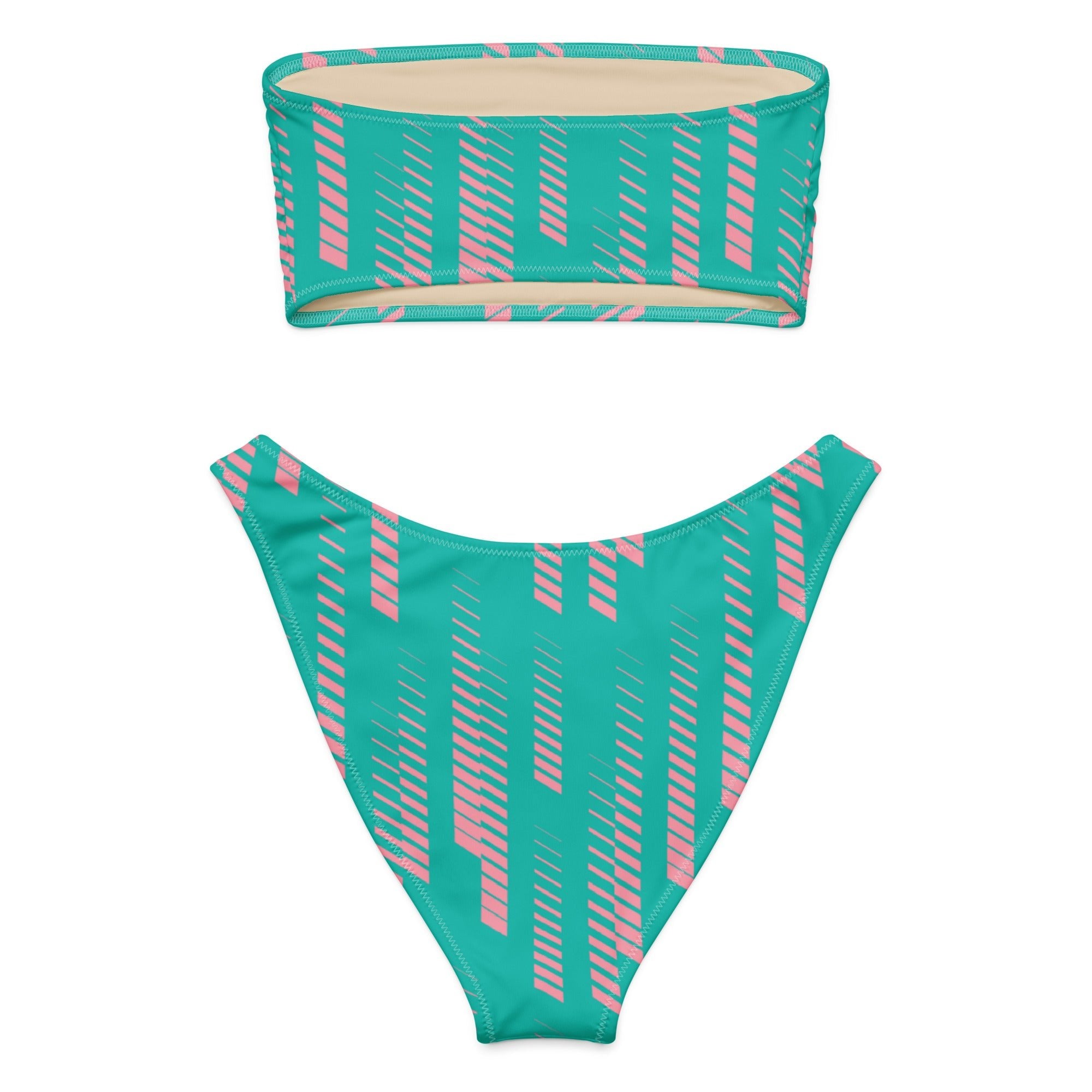 Miami Matrix (Bandeau Bikini Set - FB0062) - Trillii