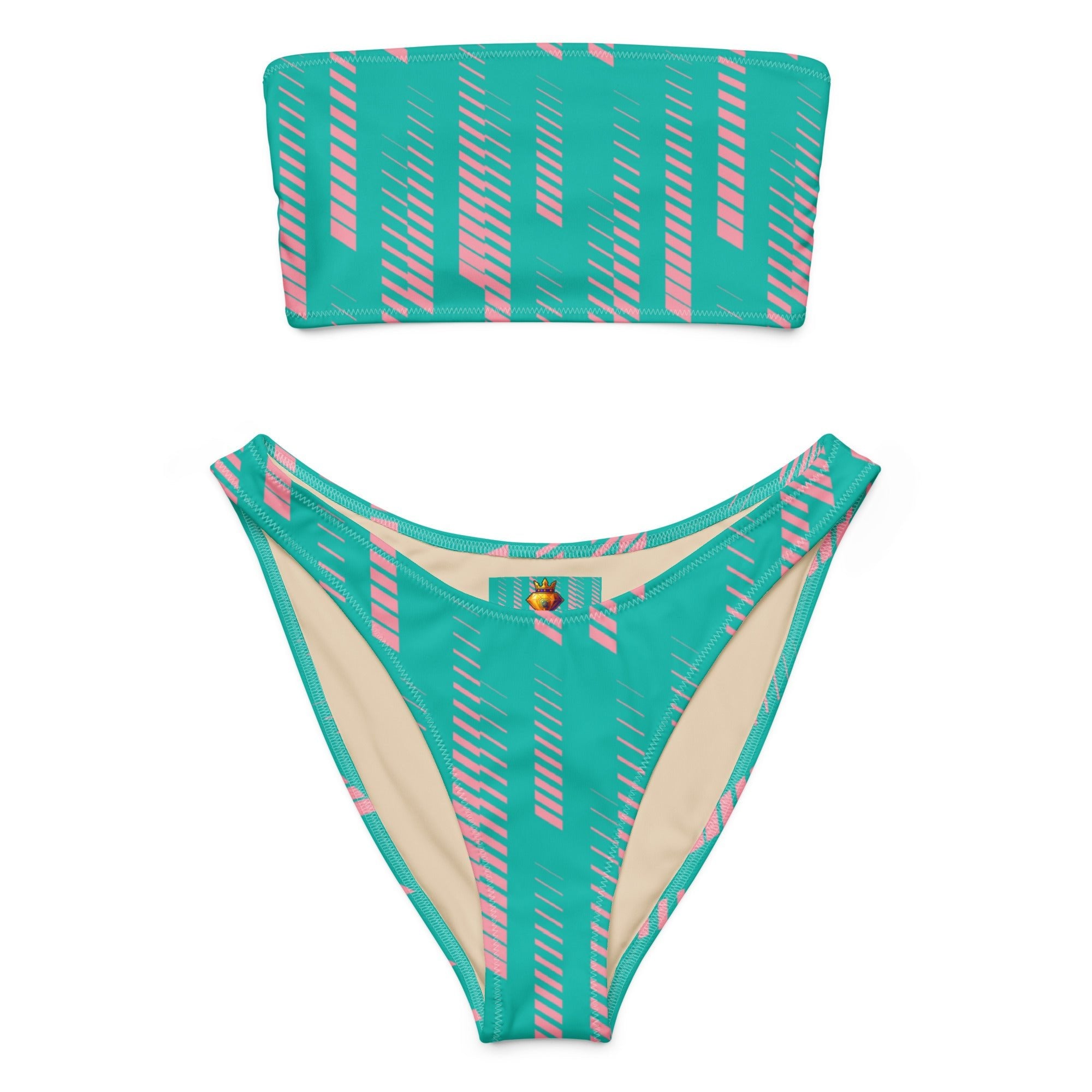 Miami Matrix (Bandeau Bikini Set - FB0062) - Trillii
