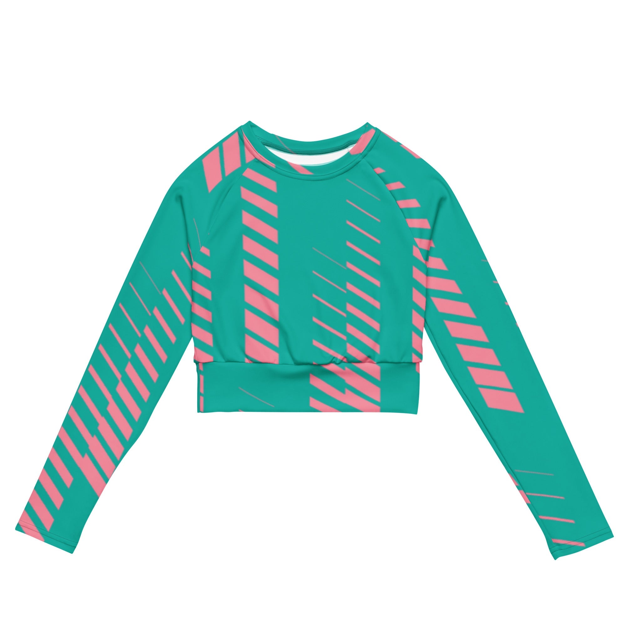 Miami Matrix (Long Sleeve Cropped Top - FB0062) - Trillii