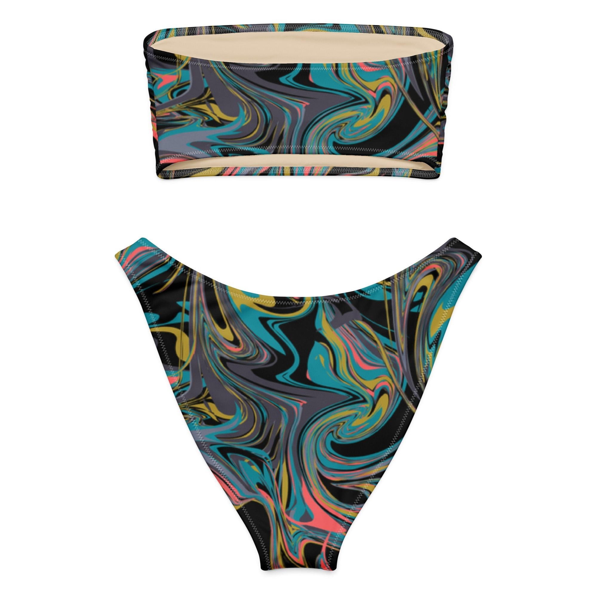 Mixed Paint (Bandeau Bikini Set - FB108) - Trillii