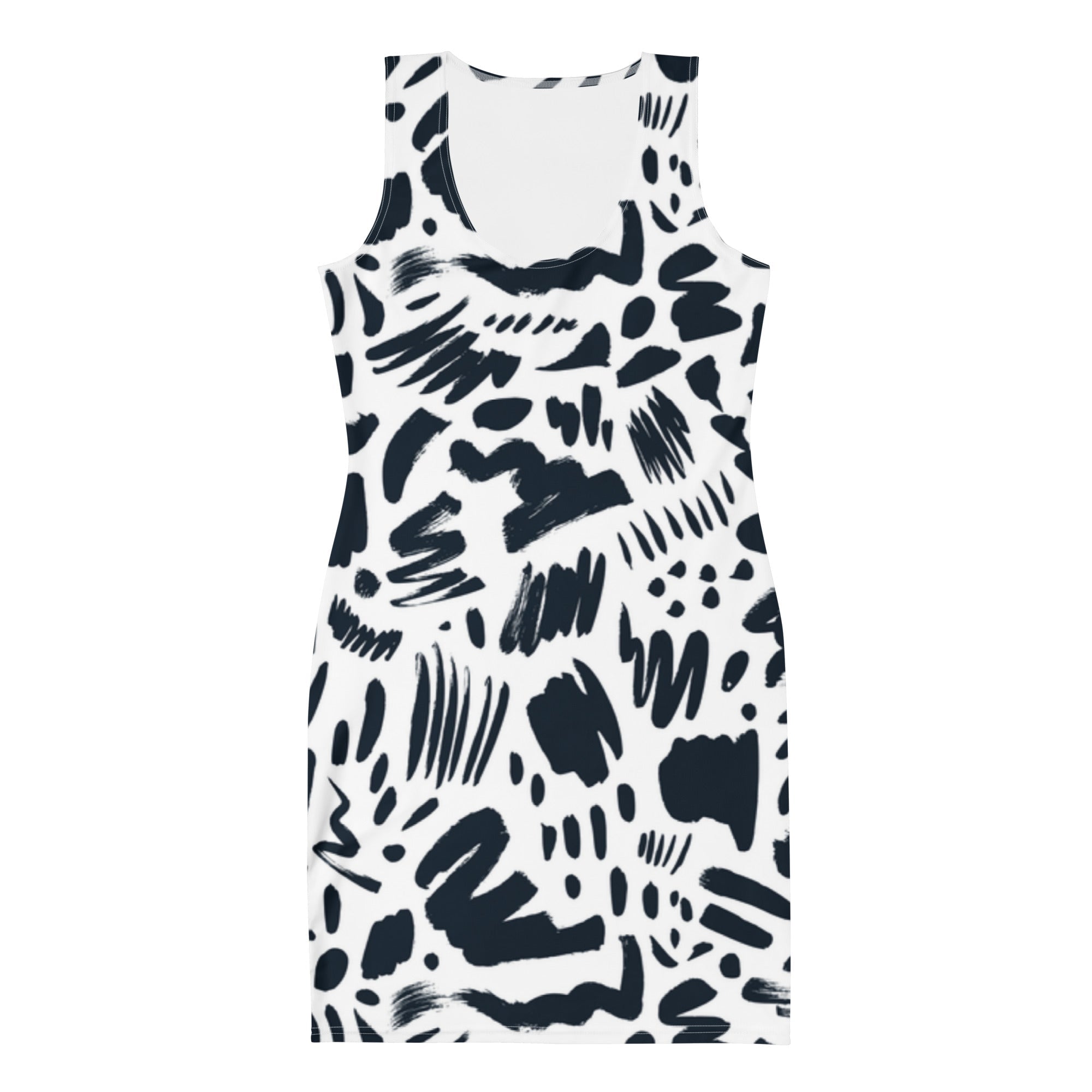 Monochrome (Bodycon Dress - FB0016) - Trillii