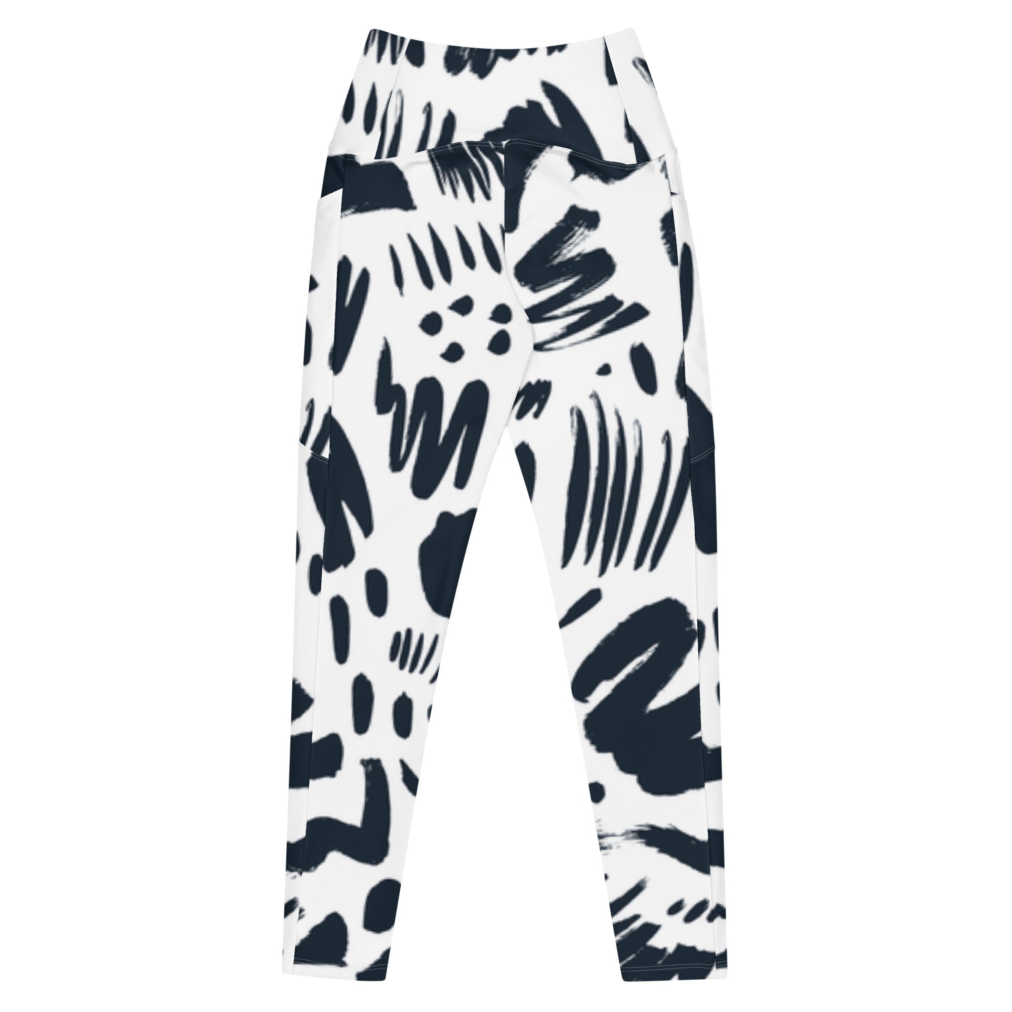 Monochrome (Crossover Leggings w/ Pockets - FB0016) - Trillii