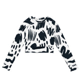 Monochrome (Long-Sleeve Crop Top - FB0016) - Trillii