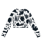 Monochrome (Long - Sleeve Crop Top - FB0016) - Trillii