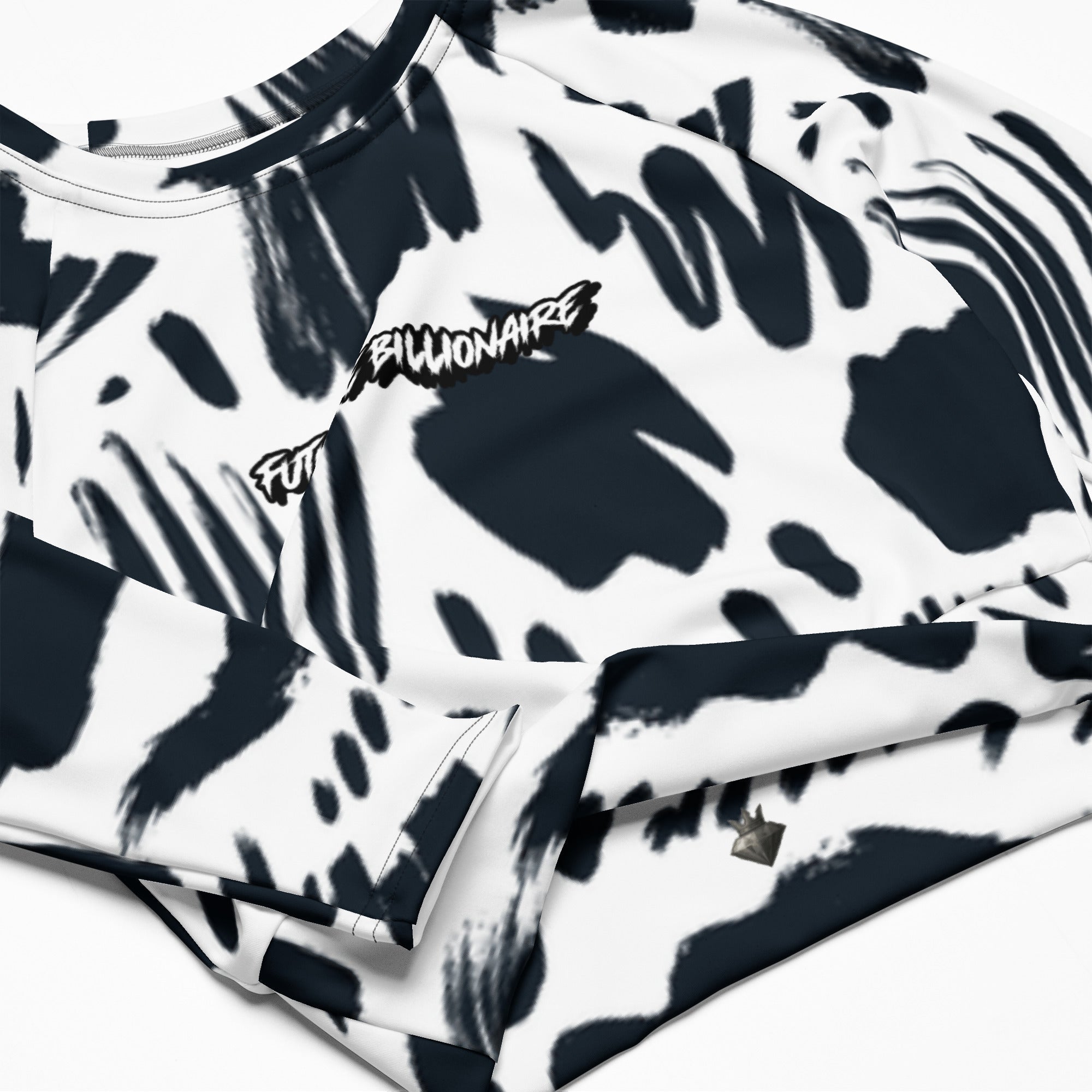 Monochrome (Long - Sleeve Crop Top - FB0016) - Trillii