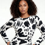 Monochrome (Midi Dress - FB0016) - Trillii