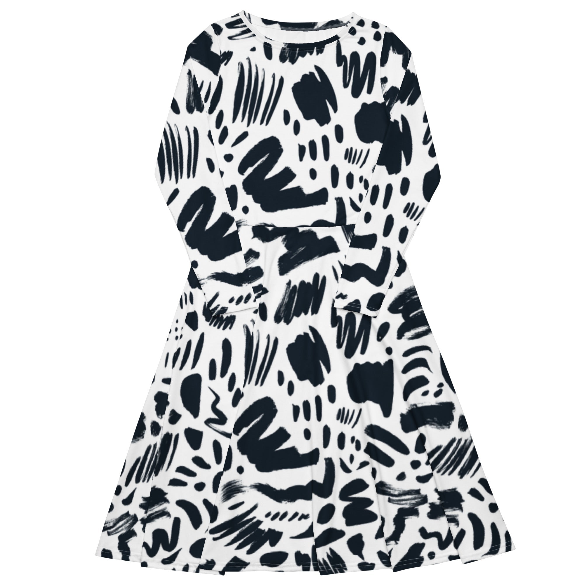 Monochrome (Midi Dress - FB0016) - Trillii