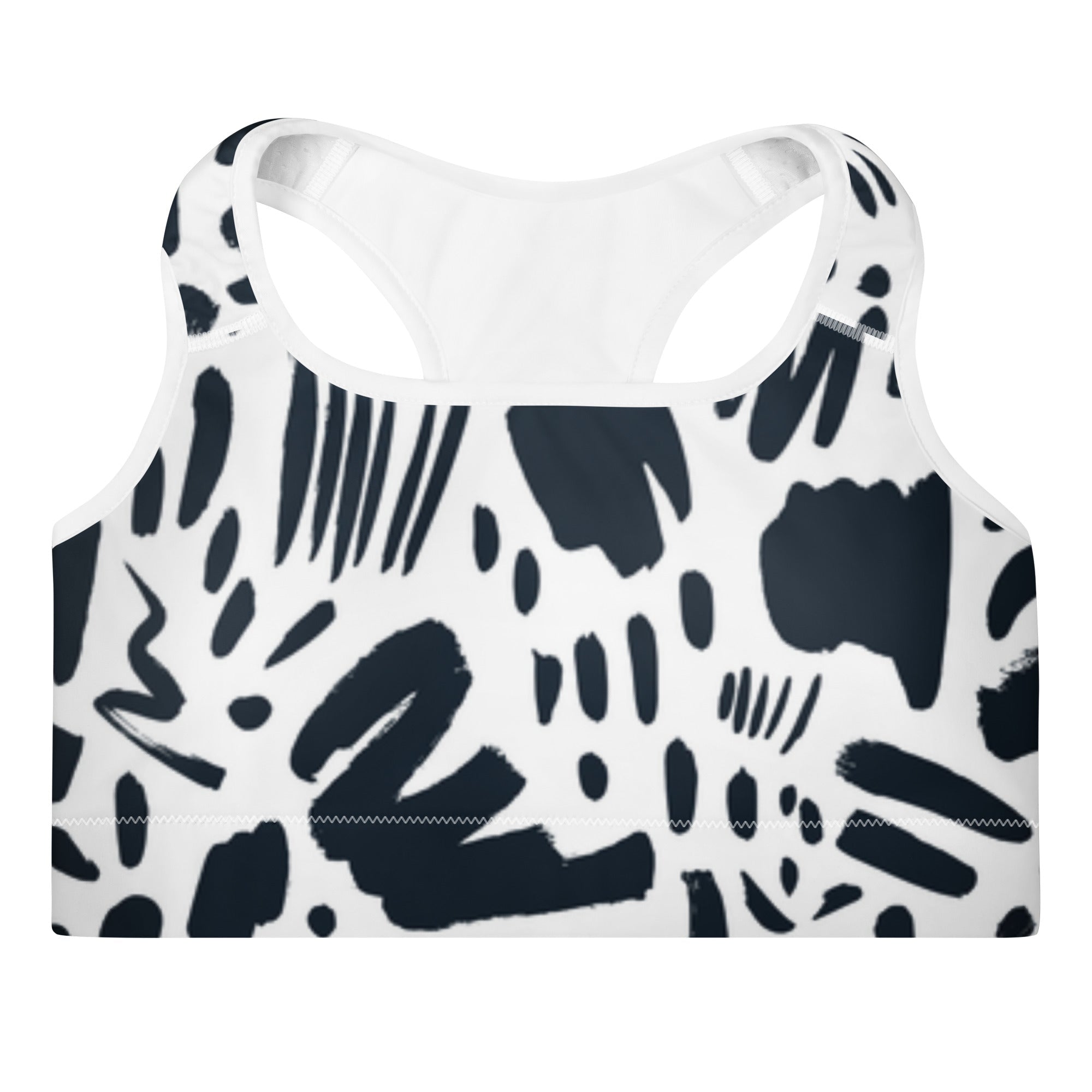 Monochrome (Padded Sports Bra - FB0016) - Trillii