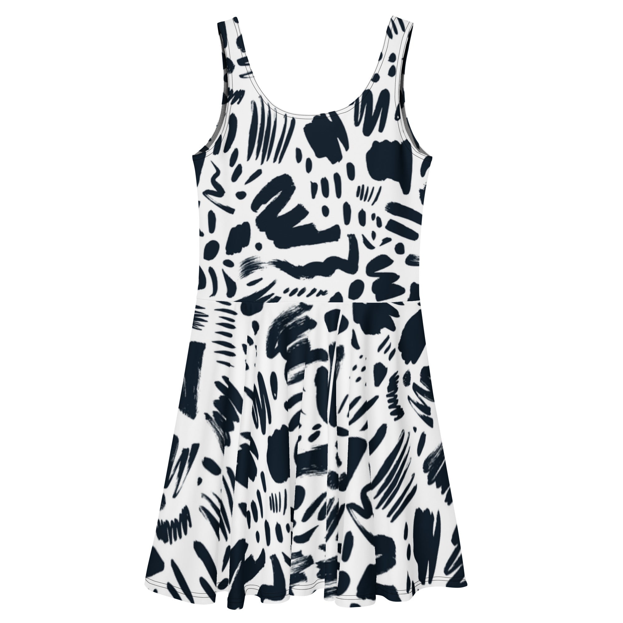 Monochrome (Skater Dress - FB0016) - Trillii