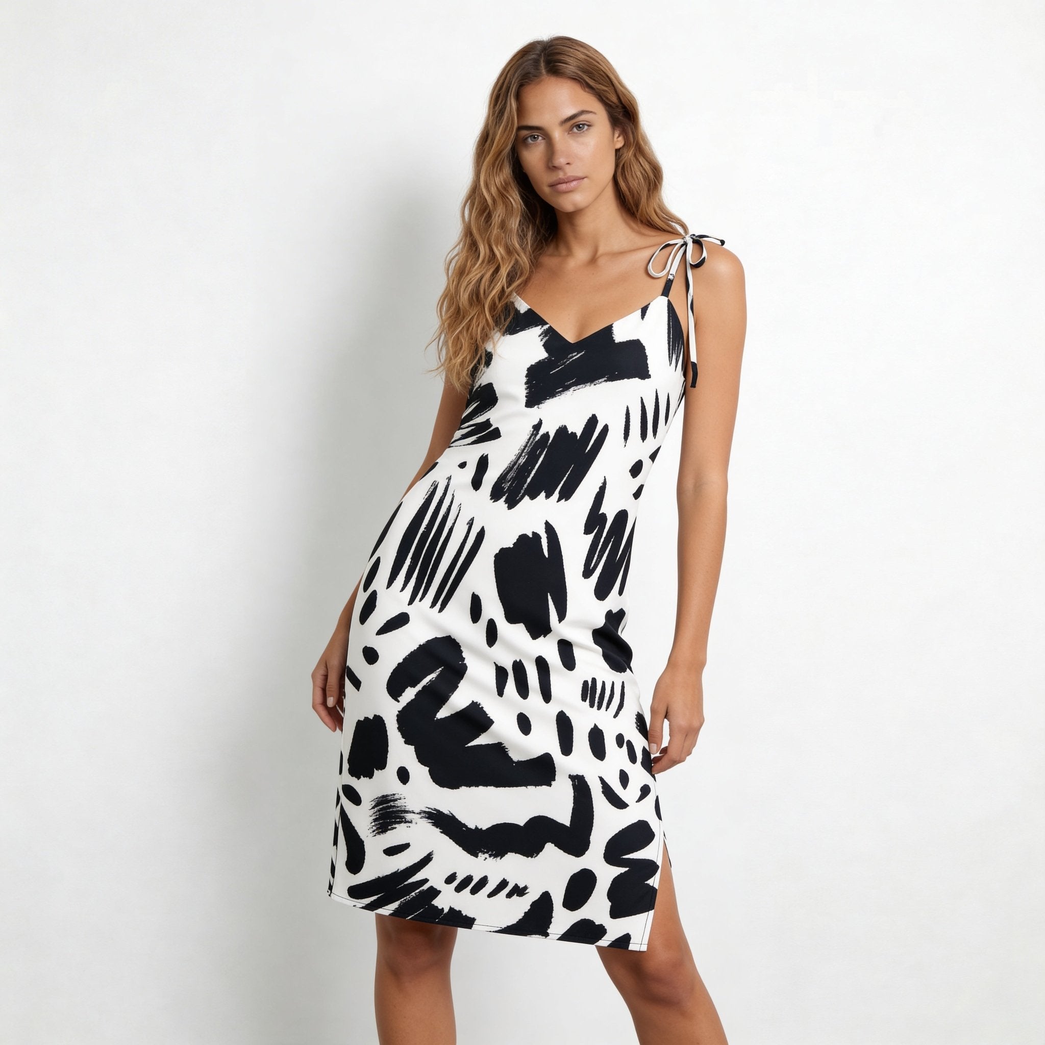 Monochrome (Slip Dress - FB0016) - Trillii