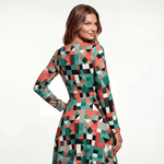 Mosaic Creations (Midi Dress - FB0081 ) - Trillii