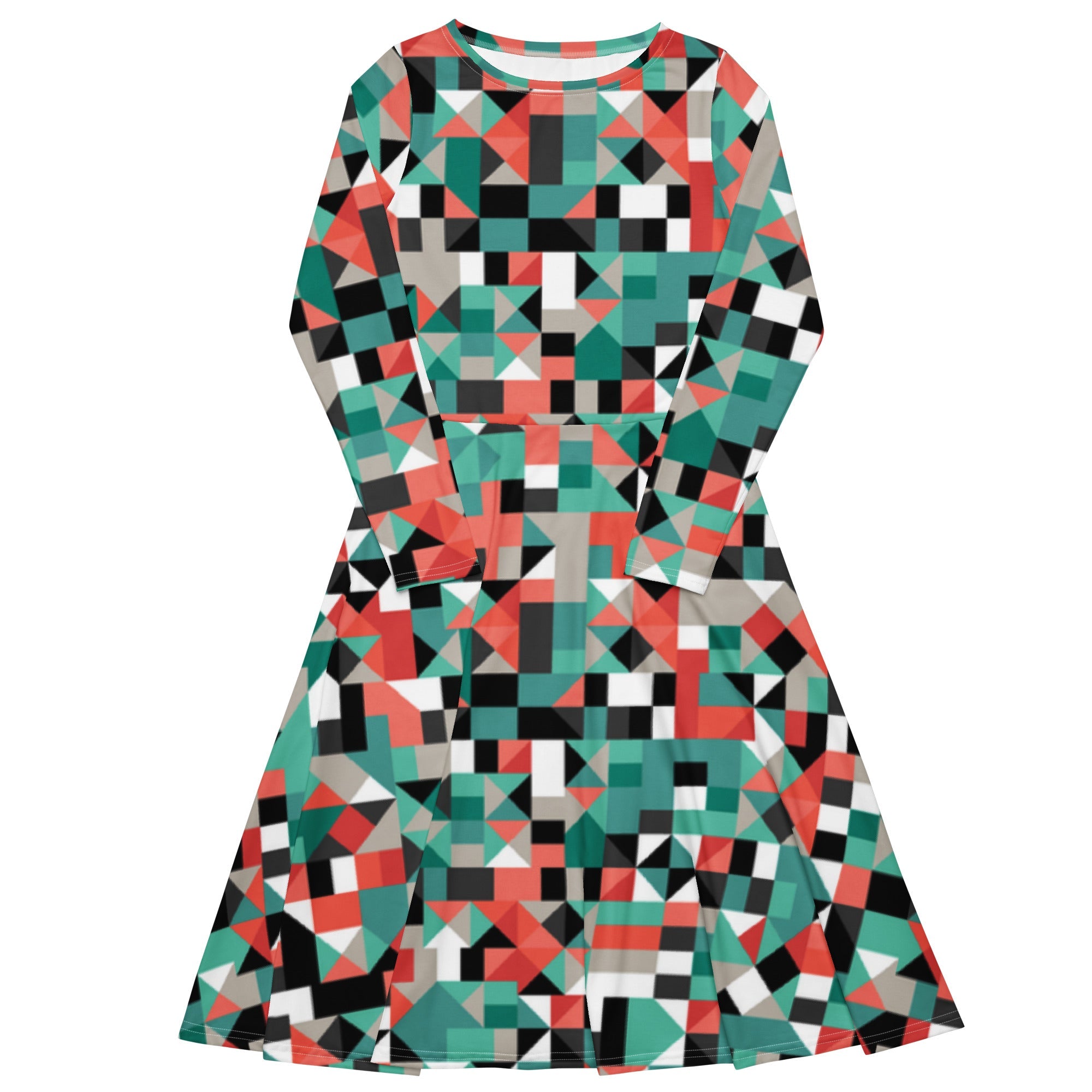 Mosaic Creations (Midi Dress - FB0081 ) - Trillii