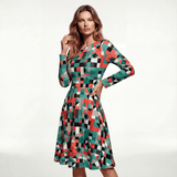 Mosaic Creations (Midi Dress - FB0081 ) - Trillii