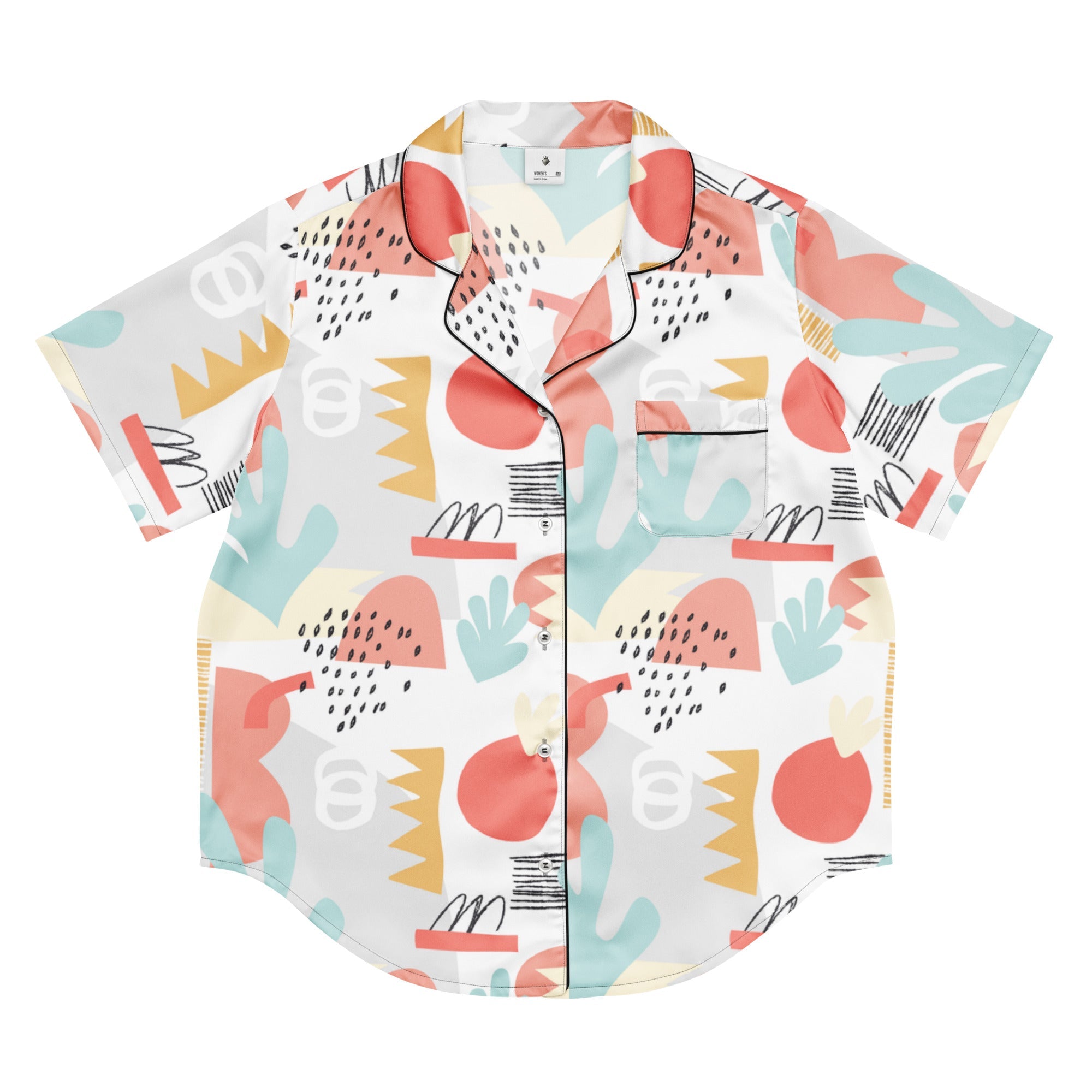 Passion Fruit (Pajama Shirt (Short) - FB0074) - Trillii