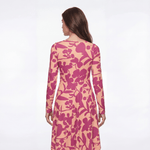 Pink Shade (Midi Dress - FB0089) - Trillii