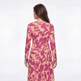 Pink Shade (Midi Dress - FB0089) - Trillii