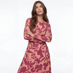 Pink Shade (Midi Dress - FB0089) - Trillii