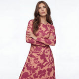 Pink Shade (Midi Dress - FB0089) - Trillii
