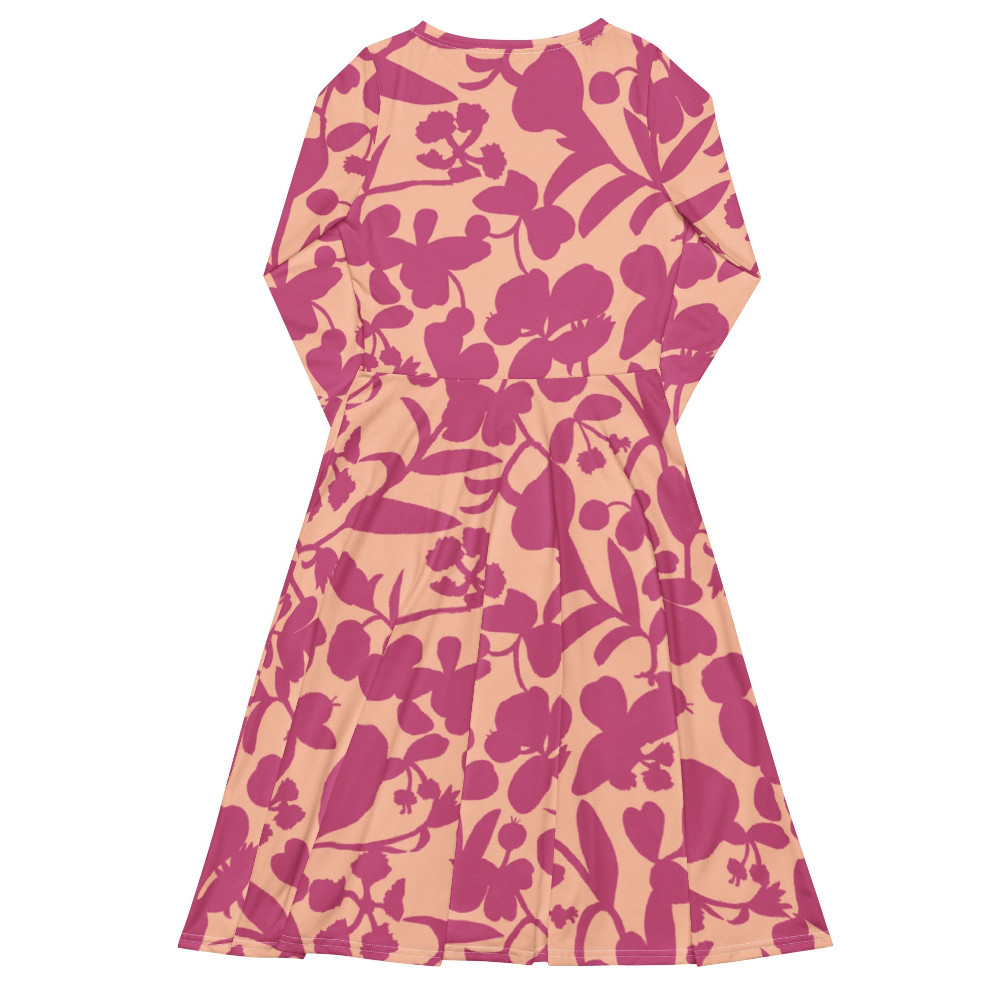 Pink Shade (Midi Dress - FB0089) - Trillii