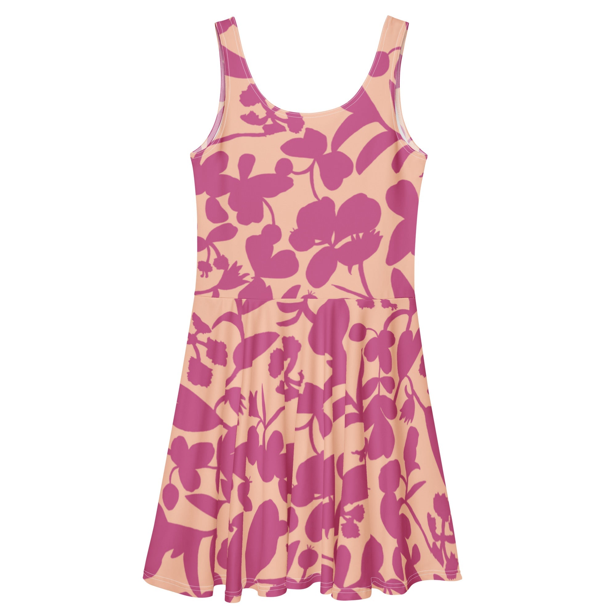 Pink Shade (Skater Dress - FB0089) - Trillii