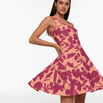Pink Shade (Skater Dress - FB0089) - Trillii