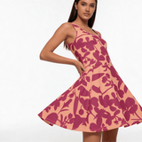 Pink Shade (Skater Dress - FB0089) - Trillii