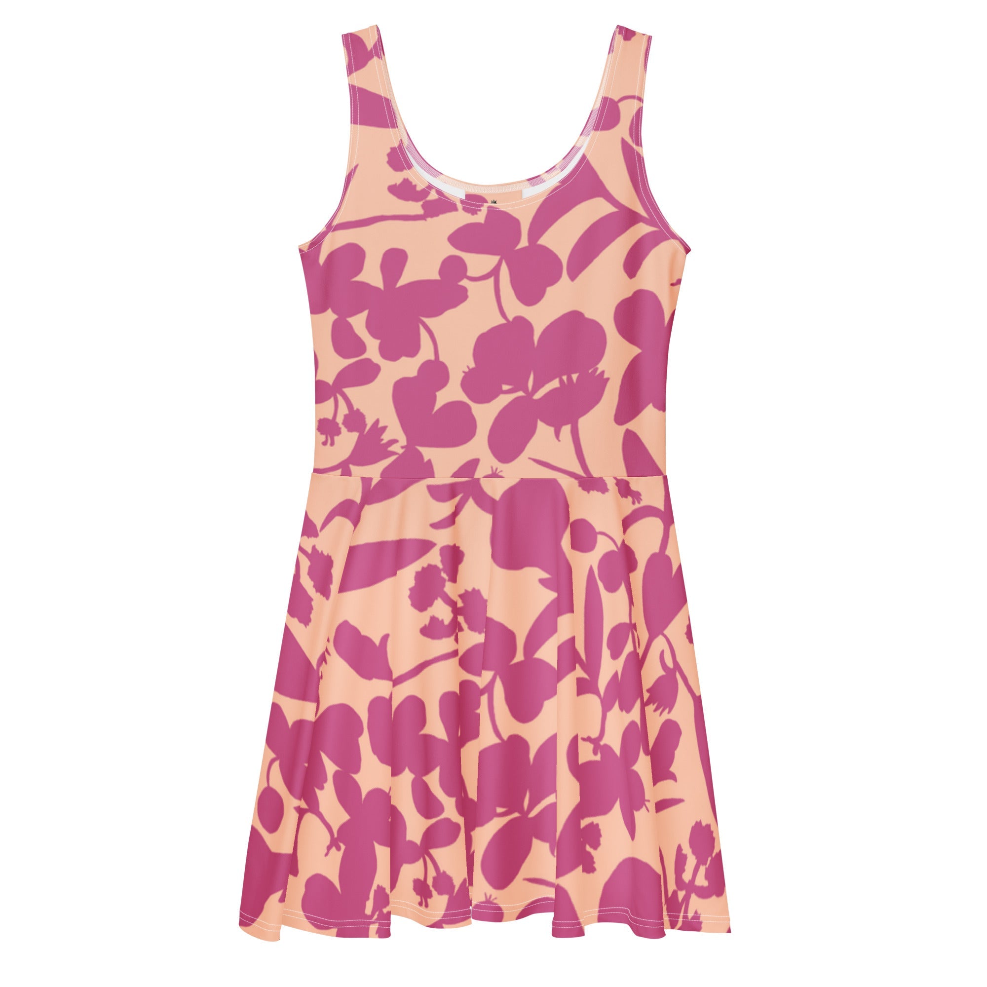 Pink Shade (Skater Dress - FB0089) - Trillii