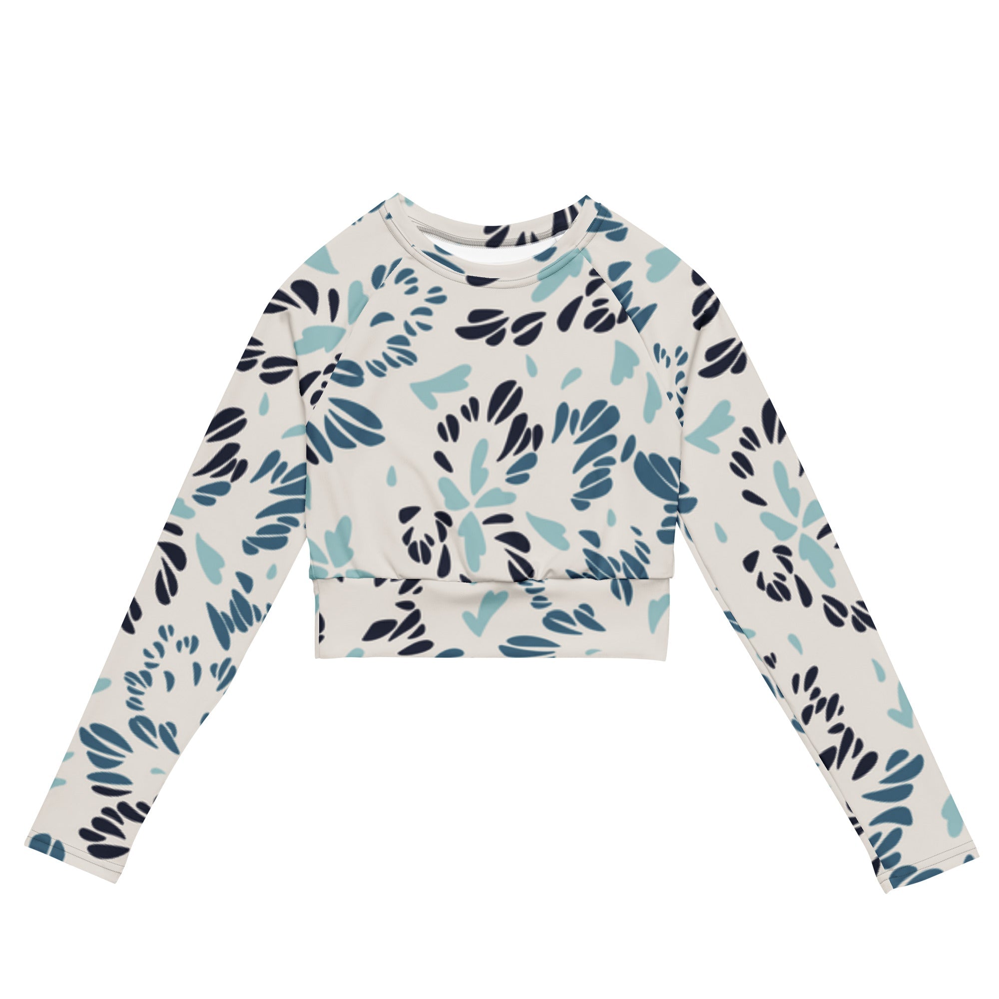 Power Bloom (Long Sleeve Cropped Top - FB0013) - Trillii