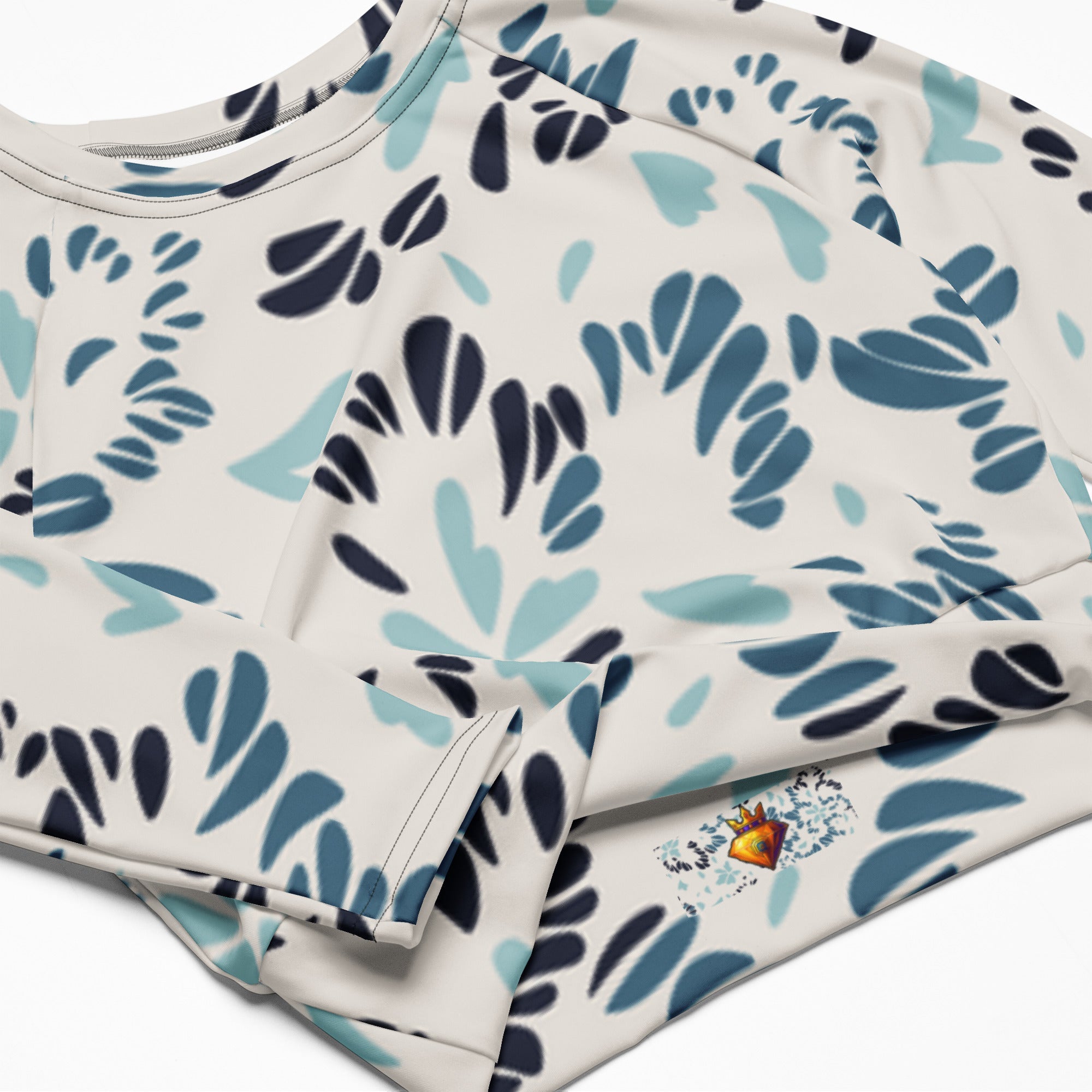 Power Bloom (Long Sleeve Cropped Top - FB0013) - Trillii