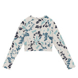 Power Bloom (Long Sleeve Cropped Top - FB0013) - Trillii