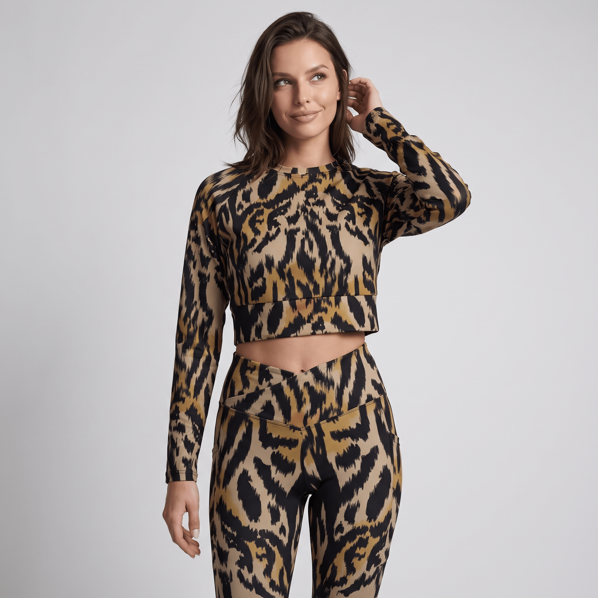 Primal (Long Sleeve Cropped Top - FB0060) - Trillii