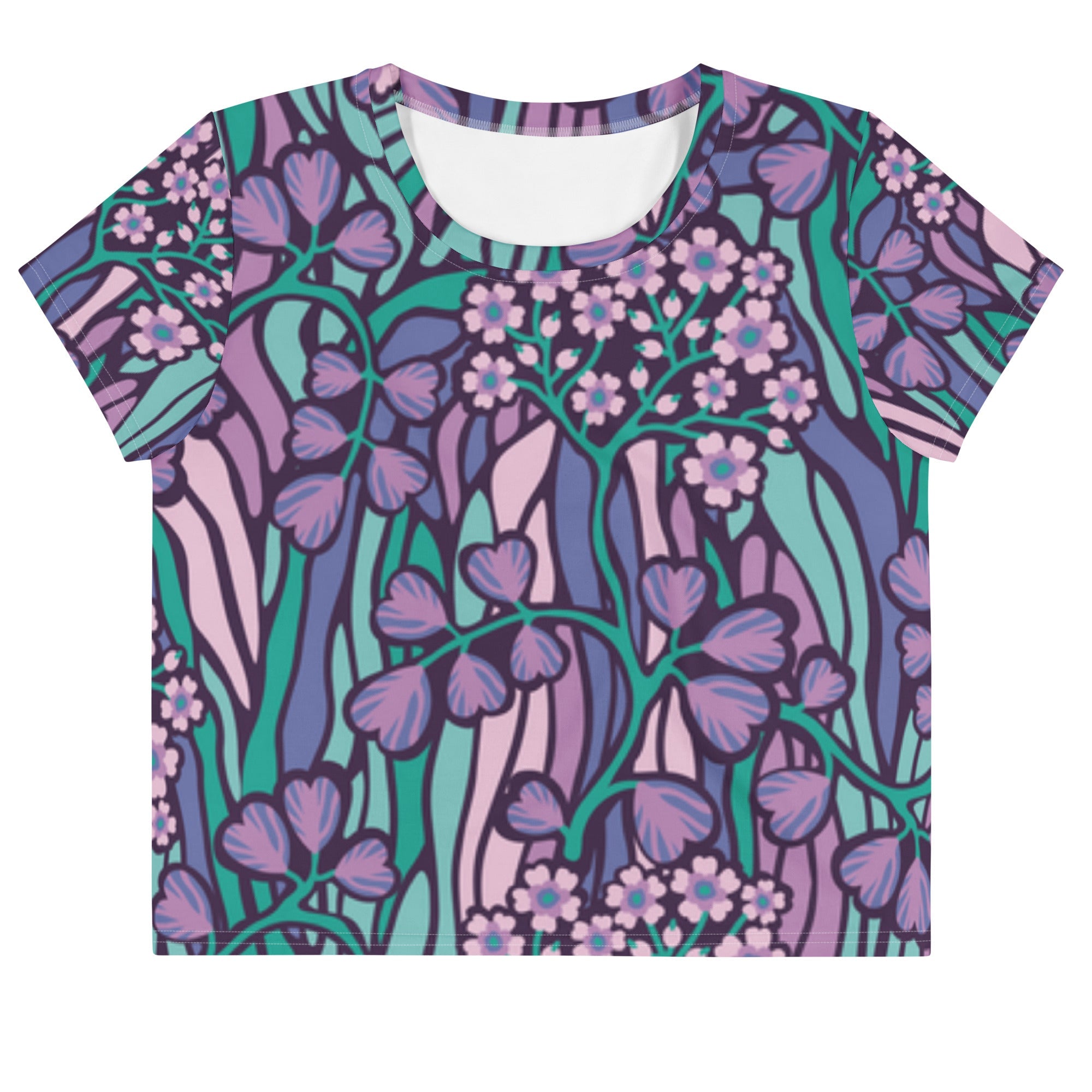 Purple Jungle (Crop T-Shirt - FB0027) - Trillii
