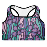 Purple Jungle (Padded Sports Bra - FB0027) - Trillii